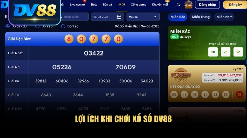 Xổ Số DV88 – Trải Nghiệm Xổ Số Hiện Đại, Minh Bạch Và Hấp Dẫn 2 Những lợi ích rõ rệt khi bạn chọn xổ số DV88 để thử vận may